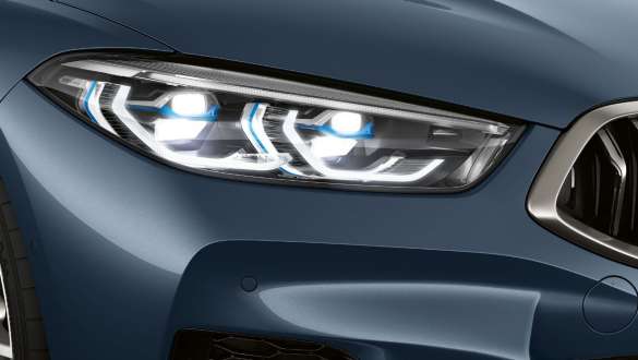 BMW Laserlight. BMW Série 8 Coupé, vue en gros plan sur les phares, BMW Laserlight.