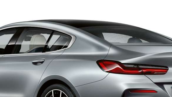 Montants arrière avec design aileron BMW Série 8 Gran Coupé, montants arrière en finition finie