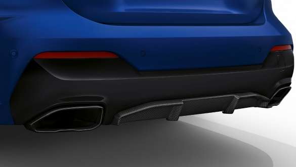 Kit M aérodynamique arrière BMW M440i xDrive Cabriolet G23 2020 BMW M440i xDrive Cabriolet BMW Individual Frozen Portimao Blau metallic G23 2020, vue en gros plan arrière kit aérodynamique M