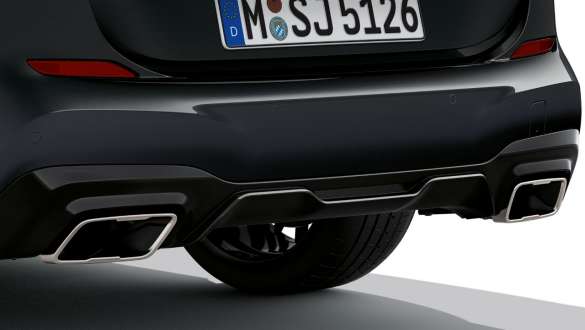 Système d’échappement M spécifique, BMW M235i xDrive Gran Coupé F44 Système d'échappement M spécifique BMW M235i xDrive Gran Coupé F44 Black Sapphire metallic, vue arrière