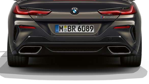 Système d’échappement M sport. BMW M850i xDrive Cabrio avec système d’échappement M sport.