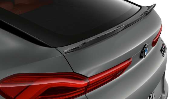 BMW X6 M Competition F96 2023, BMW becquet arrière en carbone