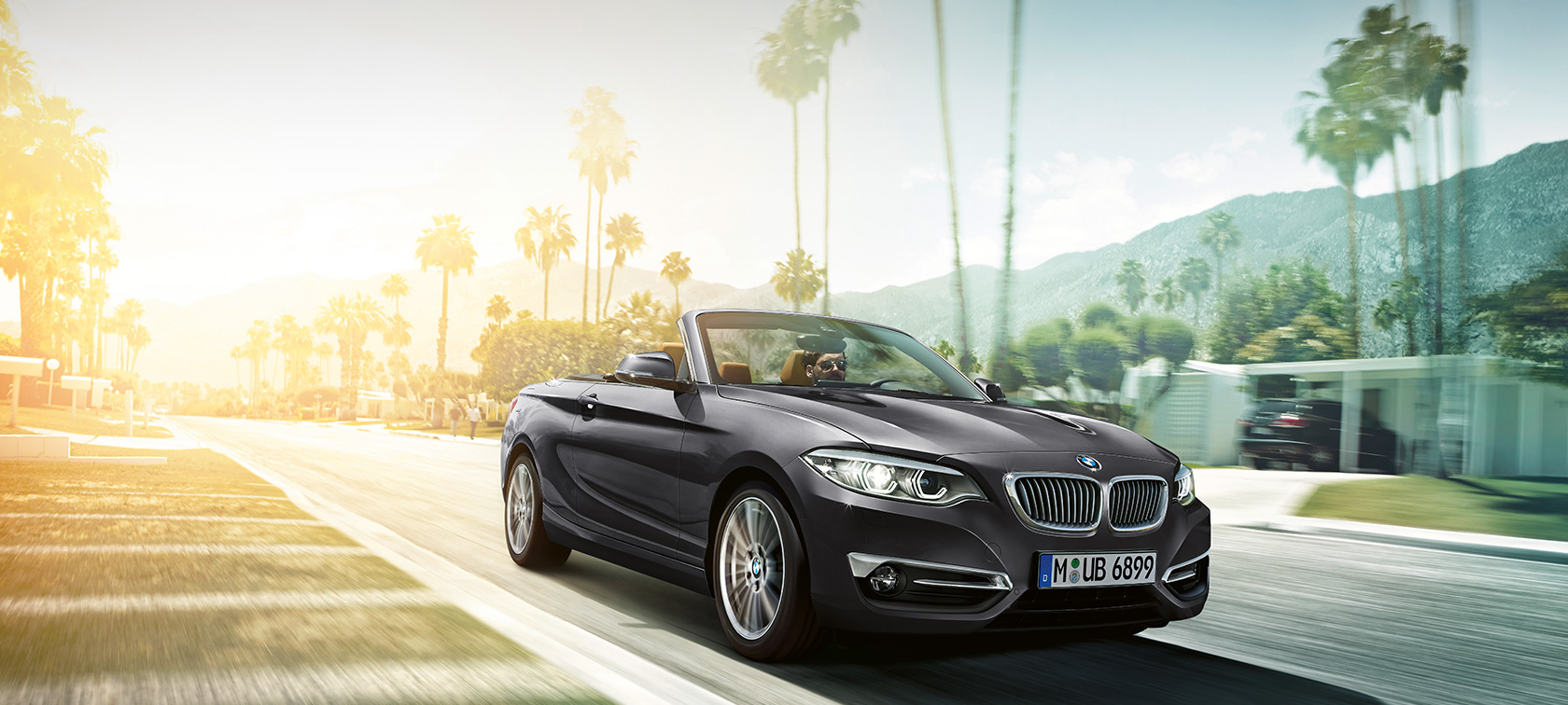 BMW Série 2 Cabrio, prise de vue en mouvement BMW Série 2 Cabrio, prise de vue en mouvement
