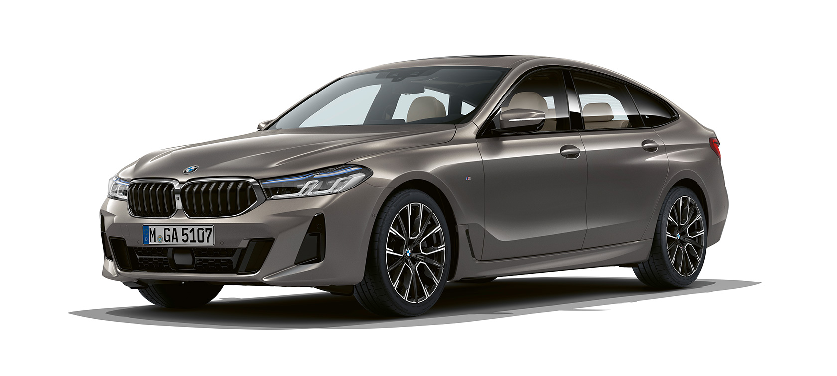 BMW Série 6 Gran Turismo G32 2020 BMW Série 6 Gran Turismo 640i xDrive G32 2020 Berninagrau, vue de trois quarts avant et de profil