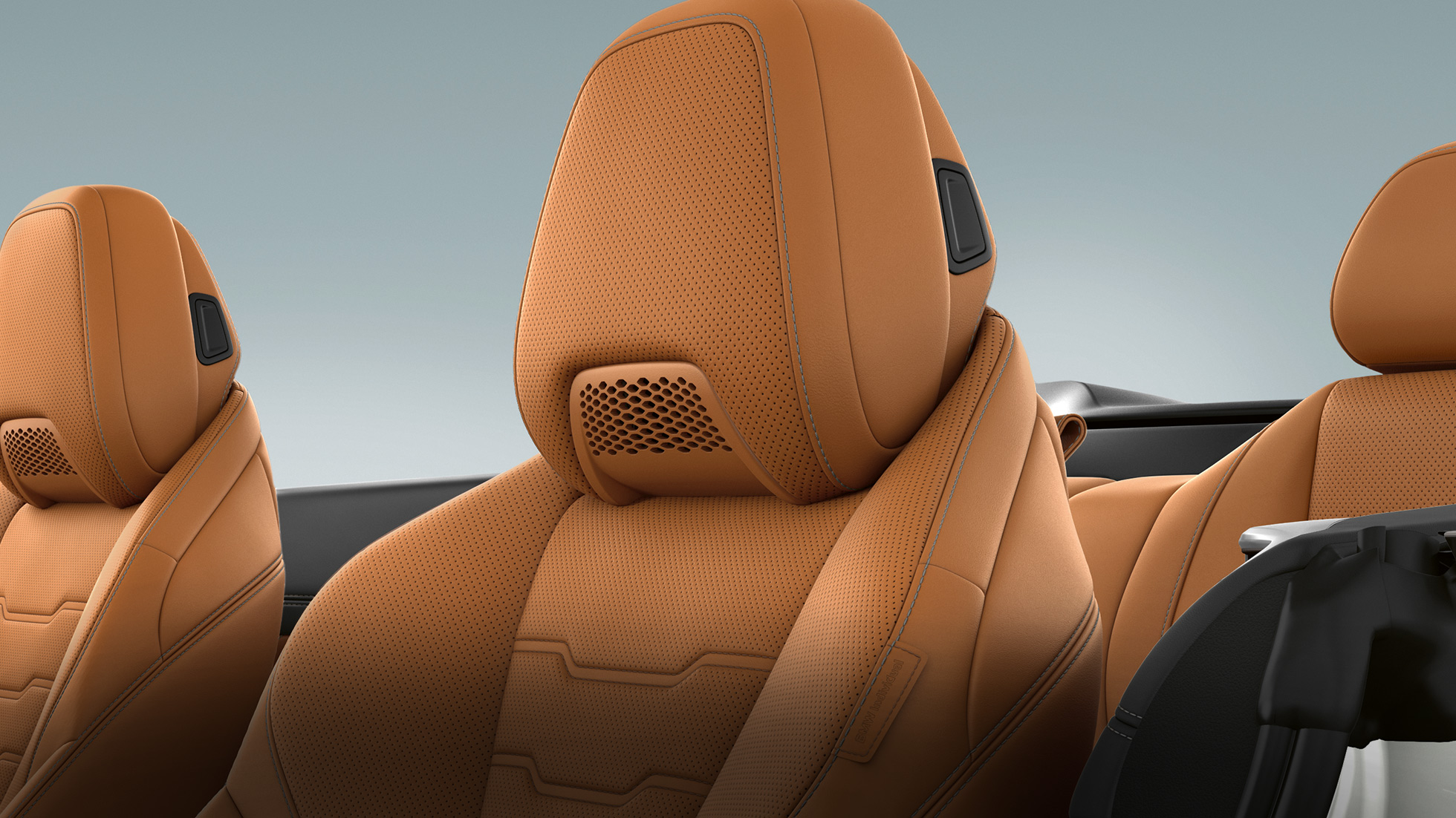 BMW M850i xDrive, siège multifonctions avec chauffe-nuque, cuir Merino Cognac. BMW M850i xDrive, siège multifonctions avec chauffe-nuque, cuir Merino Cognac.