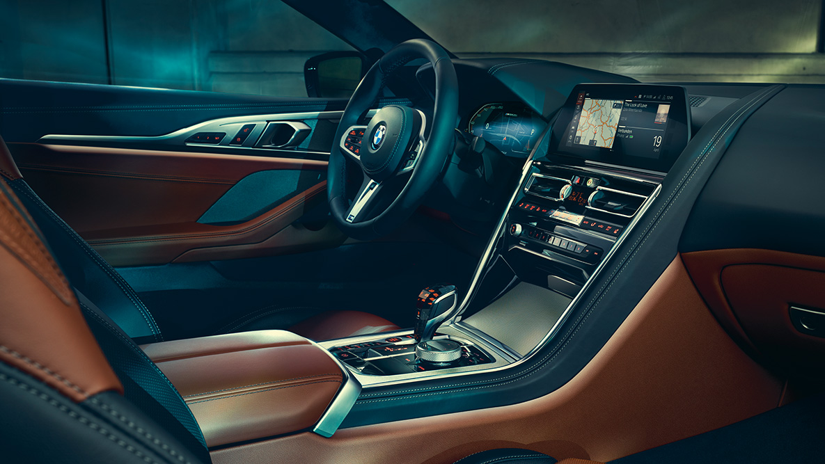 BMW Série 8 Coupé, intérieur. Intérieur de la BMW Série 8 Coupé.