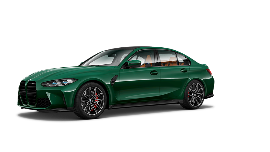 BMW Modèle M BMW M3 G80, vue de trois quarts de profil BMW Modèle M BMW M3 G80, vue de trois quarts de profil