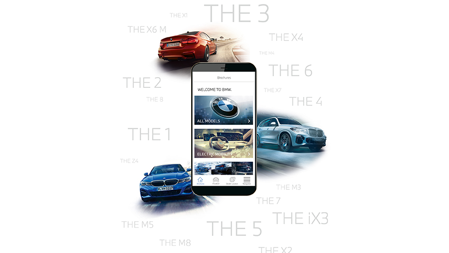 App BMW Brochures App BMW Brochures sur smartphone