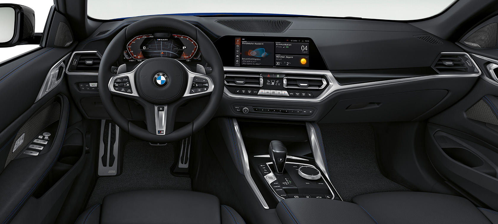 Poste de conduite de la BMW M440i xDrive Cabriolet G23 2020 Poste de conduite de la BMW M440i xDrive Cabriolet G23 2020, intérieur