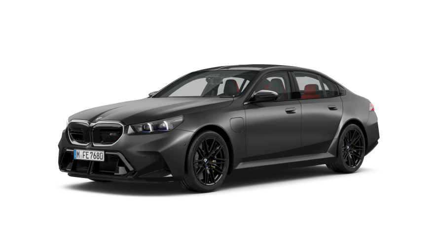 BMW Modèle M BMW M5 F90, vue de trois quarts de profil BMW Modèle M BMW M5 F90, vue de trois quarts de profil