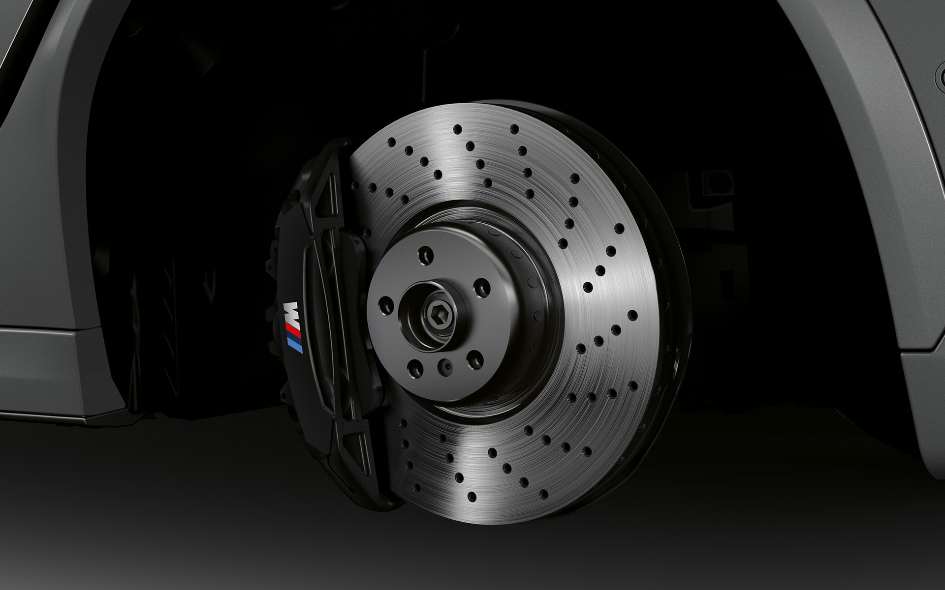 BMW X6 M Competition F96 2023, freins composites M, noir brillant