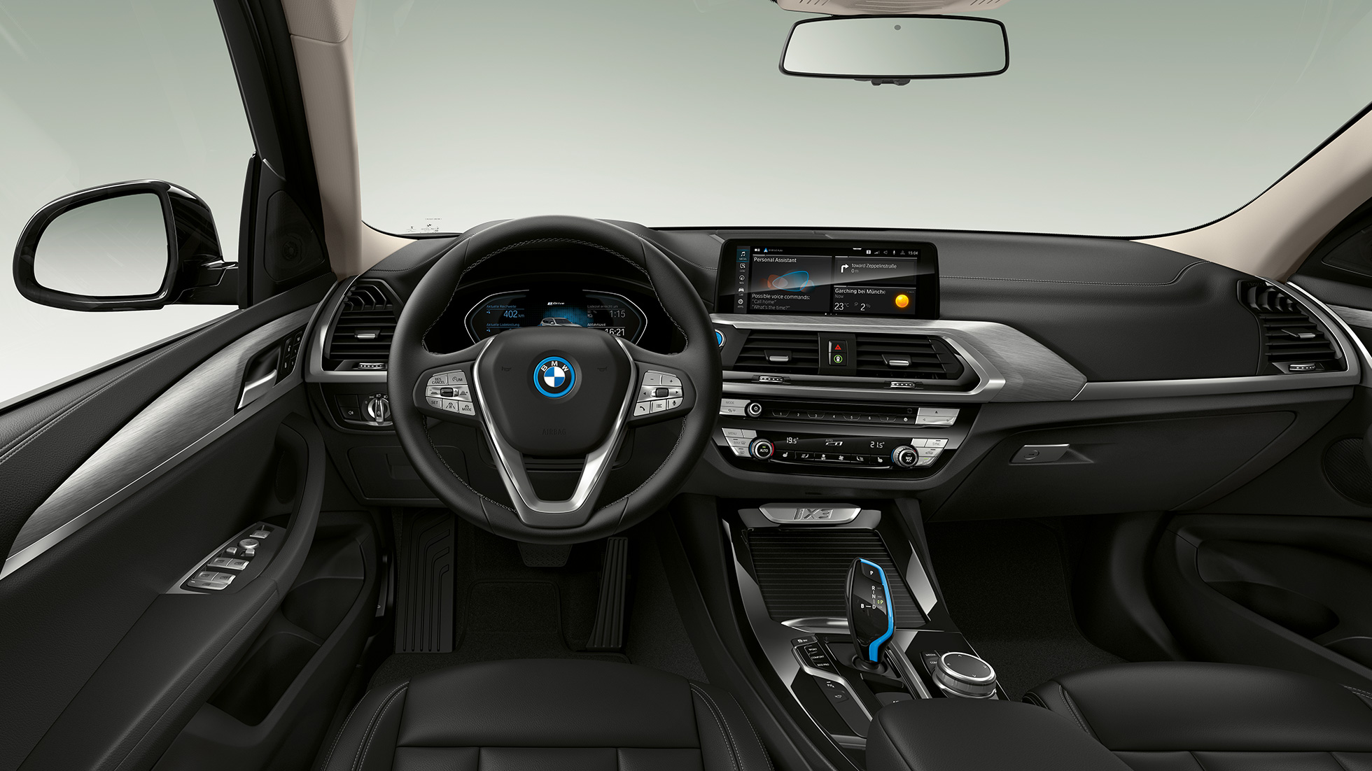 BMW iX3 G08, modèle "Lifestyle", poste de conduite BMW iX3 G08 2020, modèle "Lifestyle", poste de conduite et habitacle